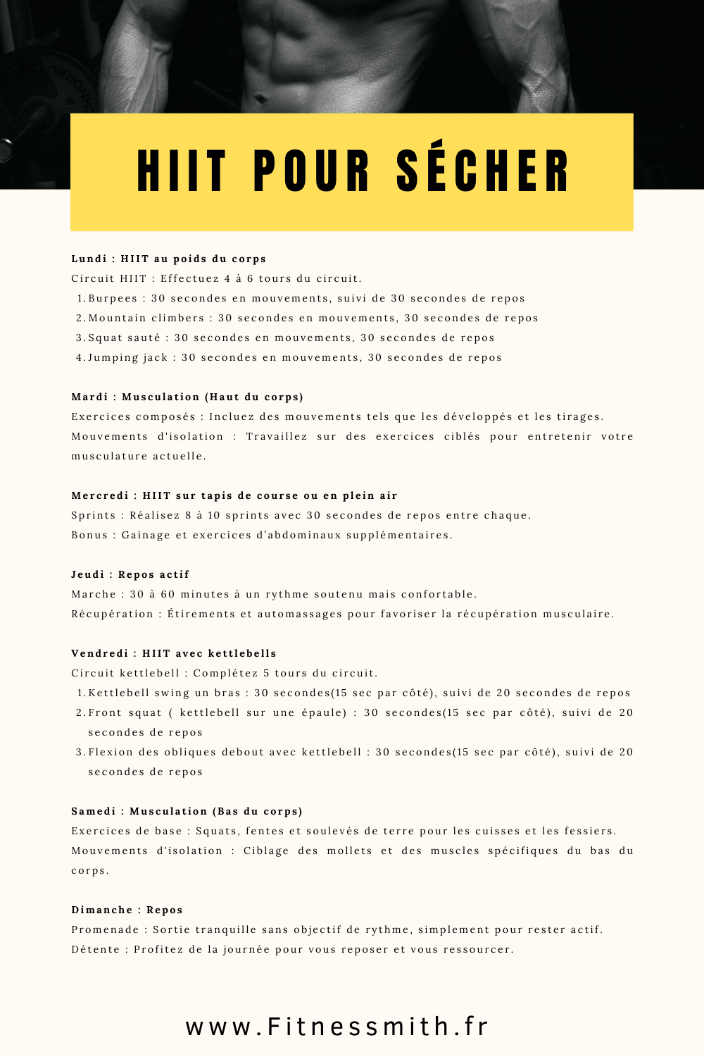 PROGRAMME HIIT PERTE DE VENTRE