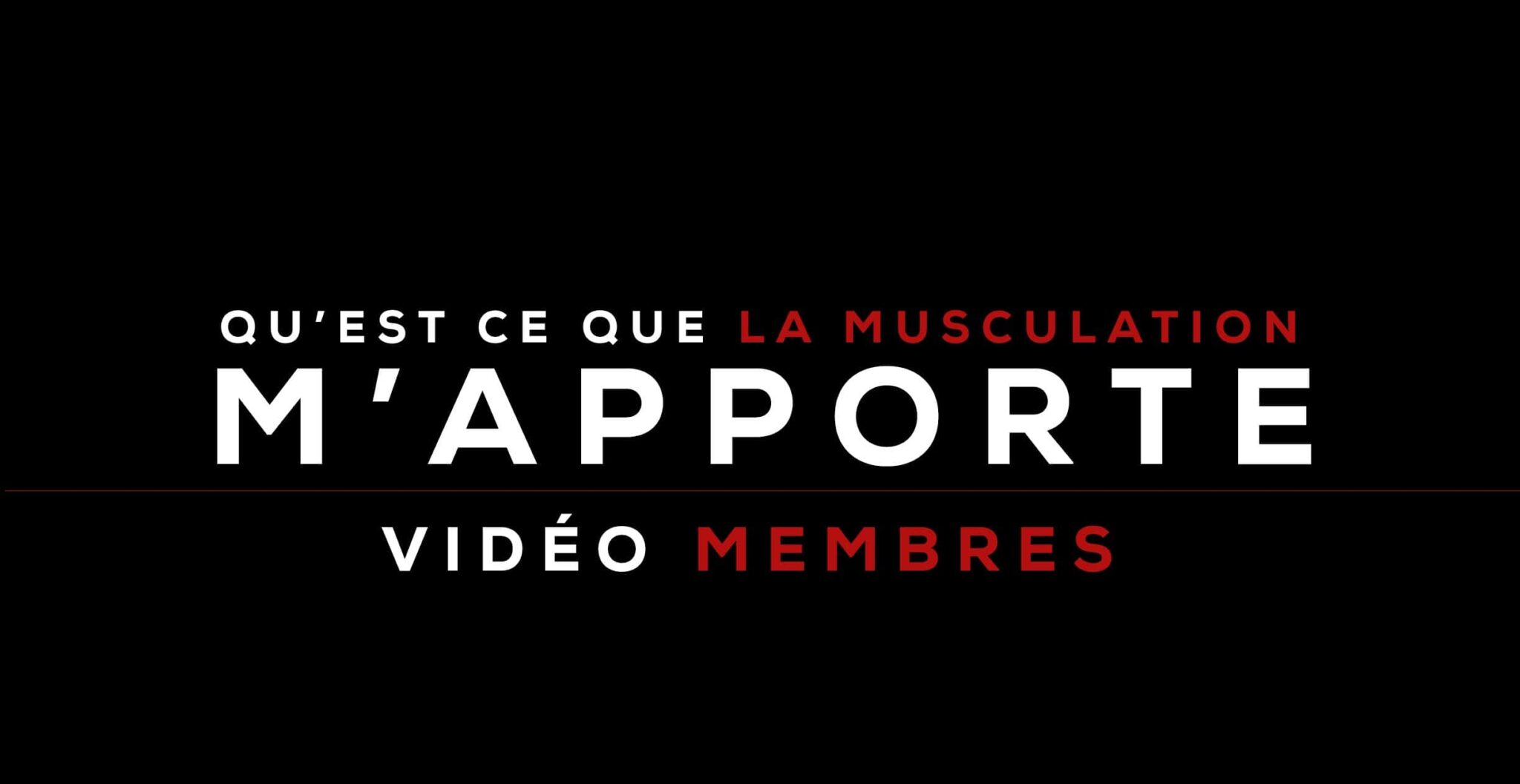 musculation life style