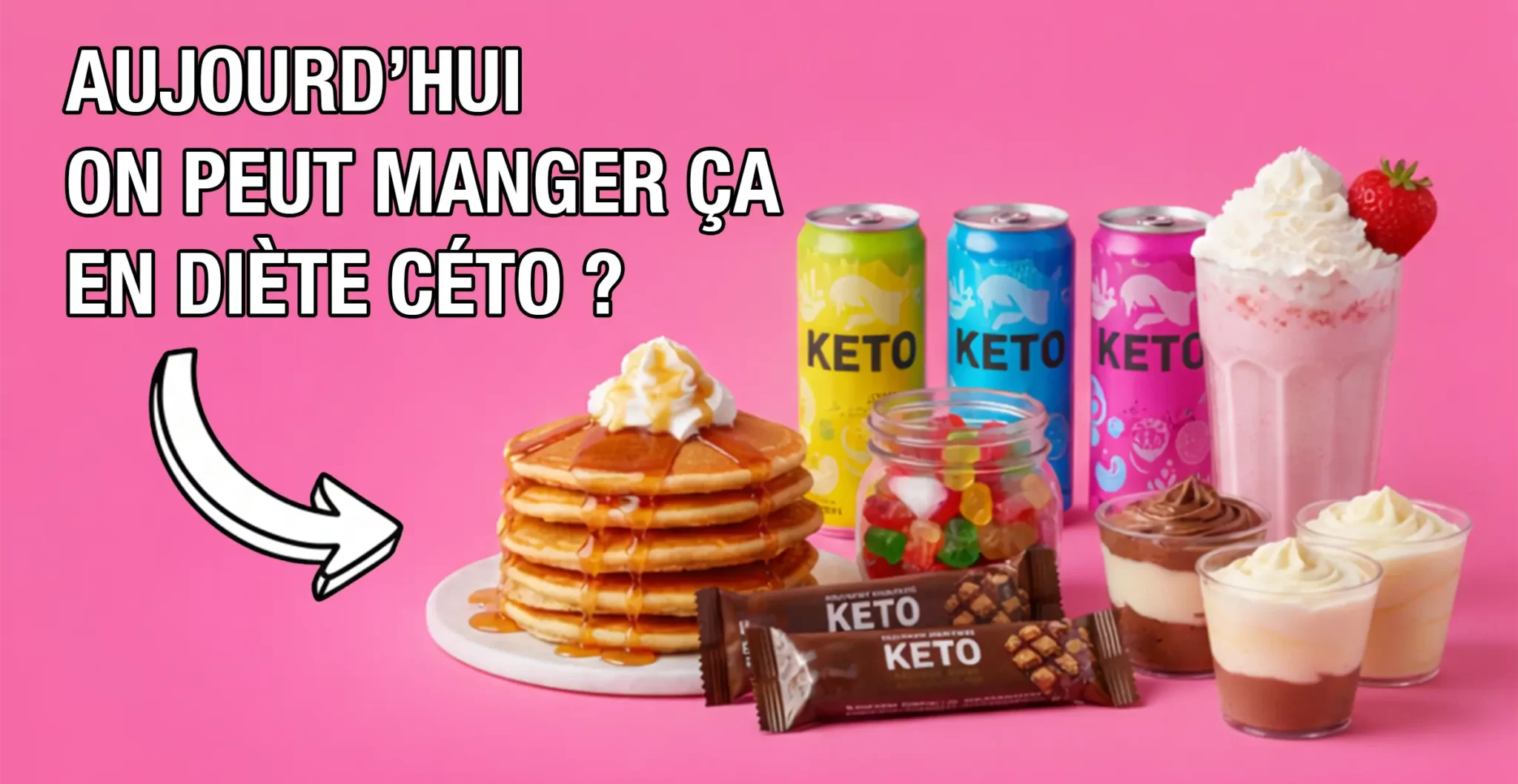 Avis sur les dangers de l'érythritol et produits transformés céto comme les pancakes et boissons sucrées.