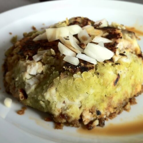 Galette de poisson maison avec pois cassés et colin, recette fitness pour prise de muscle.