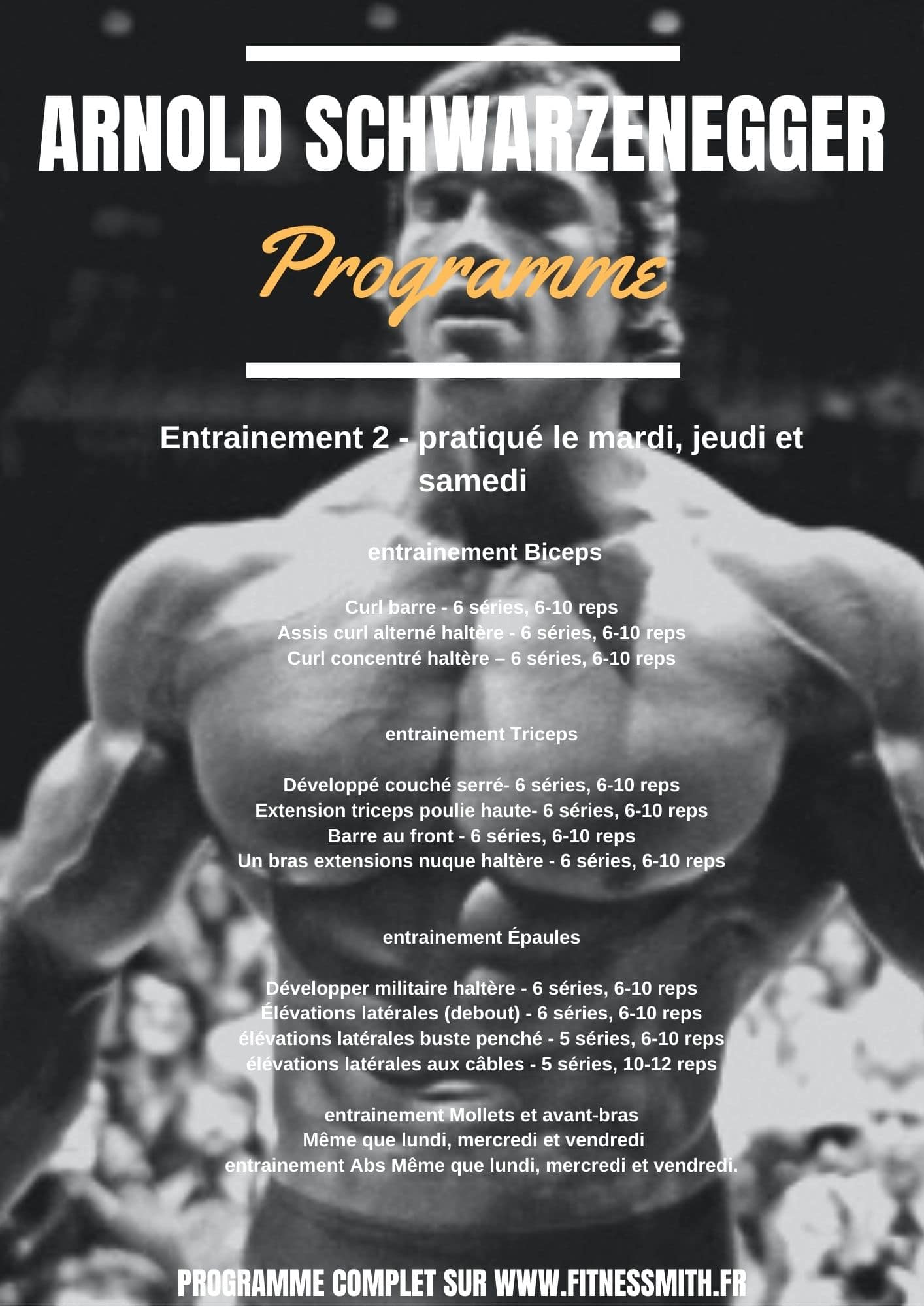 programme Arnold Schwarzenegger 2
