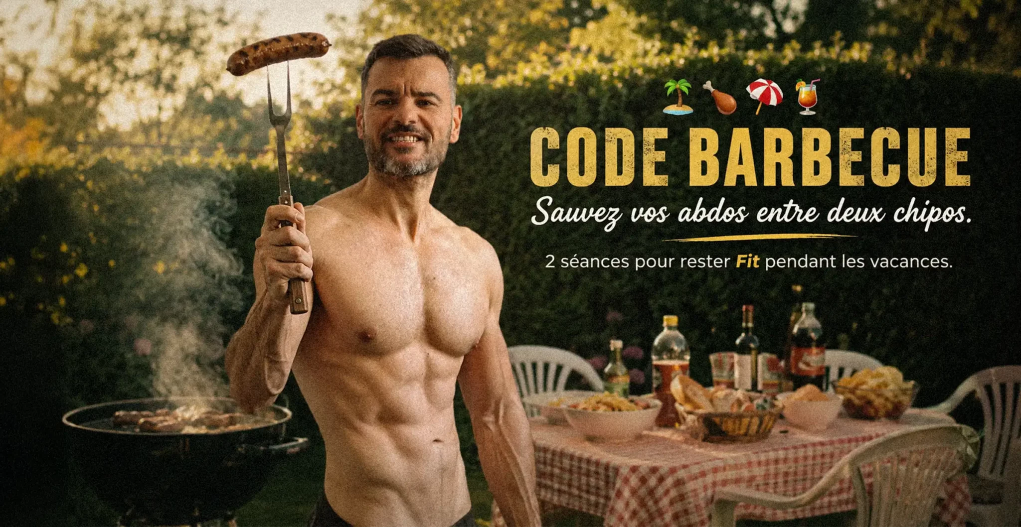 Programme de musculation pendant les vacances avec deux séances courtes sans matériel