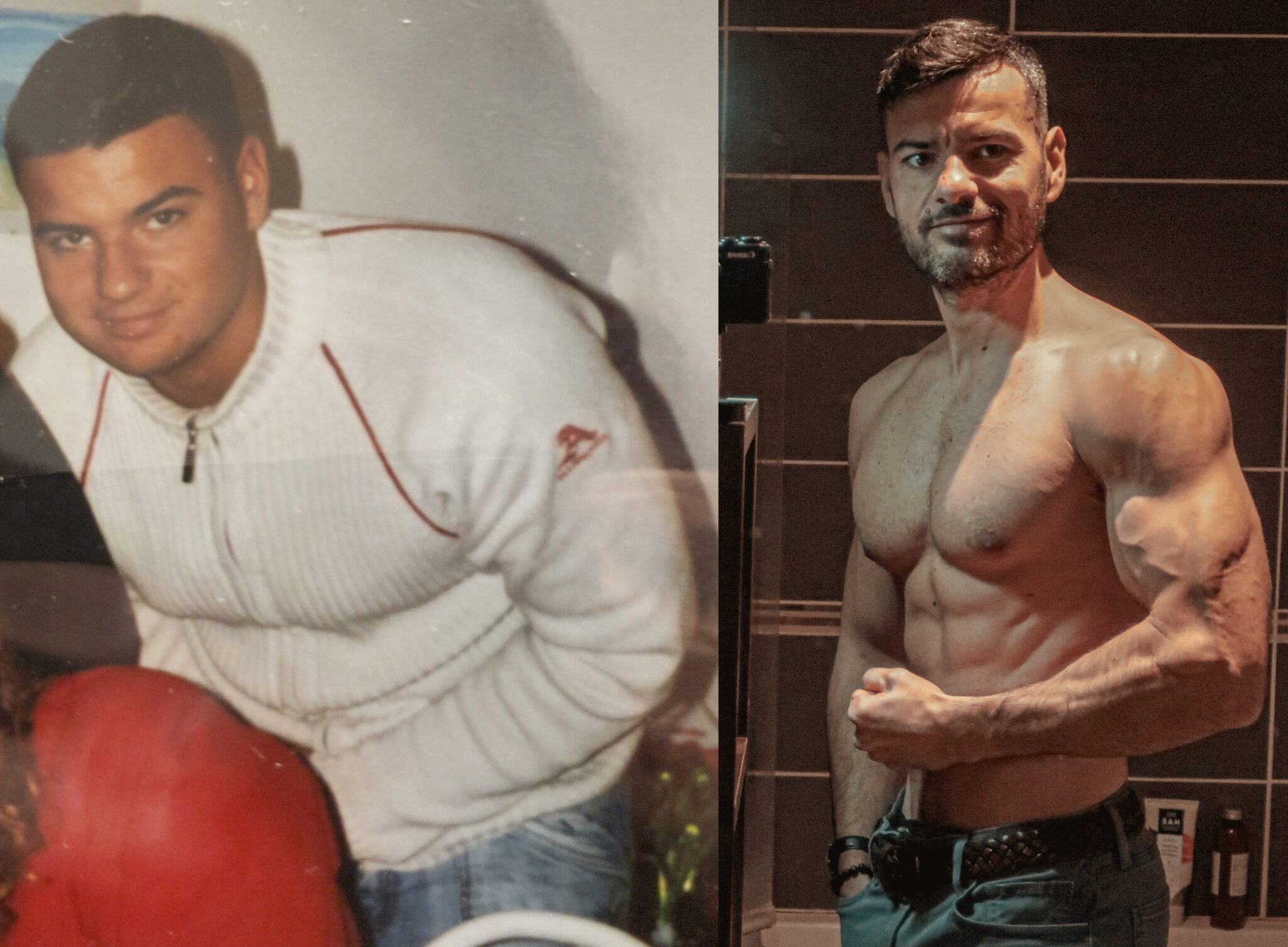 sèche musculation avant après