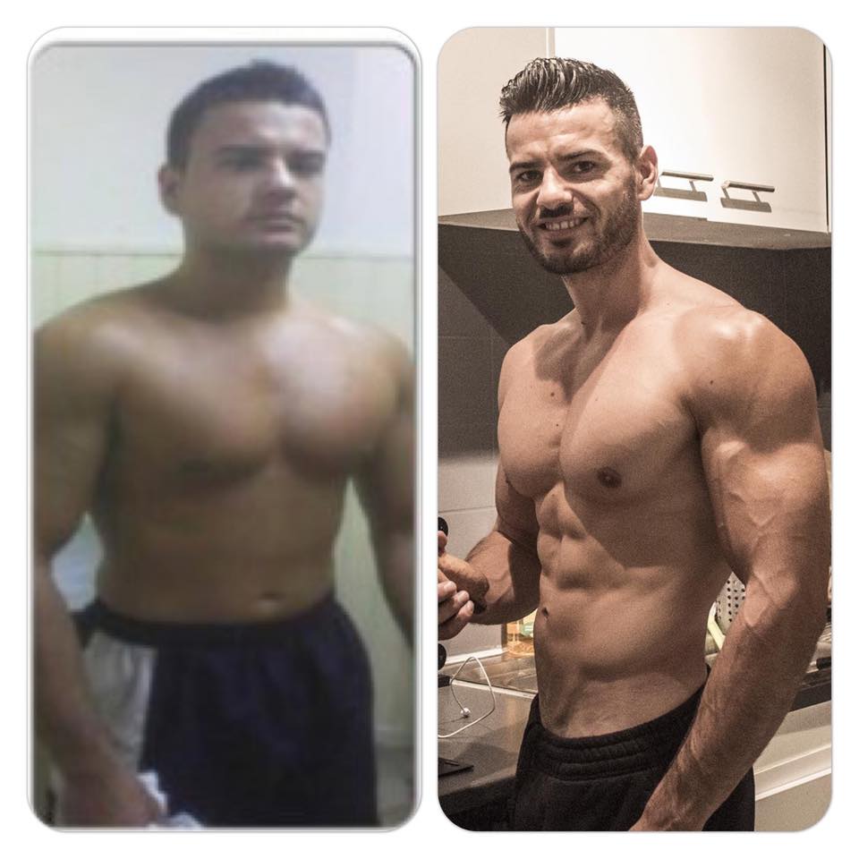 seche musculation avant apres